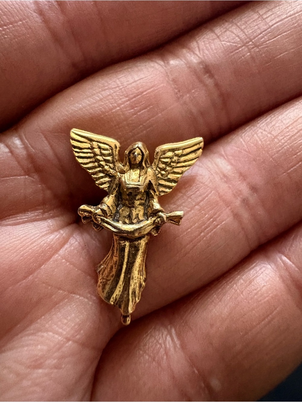 Gold Angel Pin Charm - Elegant Women Jewelry